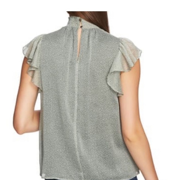 [NEW] 1. State Mock Neck Flutter Sleeve Top - Picture 6 of 8